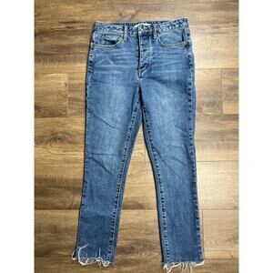 Sam Edelman stiletto straight high rise button front jeans, 4/27